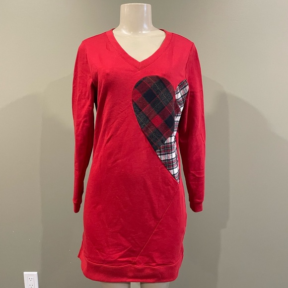 Preloved Toronto/ small red tunic sweater dress - Picture 2 of 7
